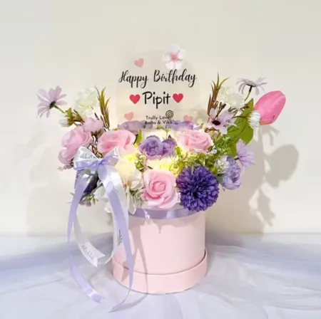 Bloom Box Akrilik Ucapan Ulang Tahun Andir